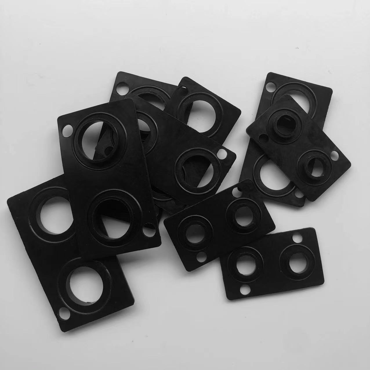 4V电磁阀底座连接汇流板200M汇流排盲板橡胶密封垫片密封防漏