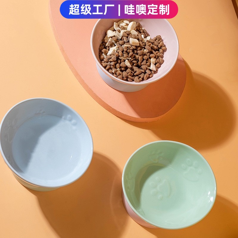 Tacos de cerámica personalizados para gatos Tacos de perros Tacos de protección de cuello de gato Tacos de alimentación de agua Tacos de mascotas Tacos de mascotas