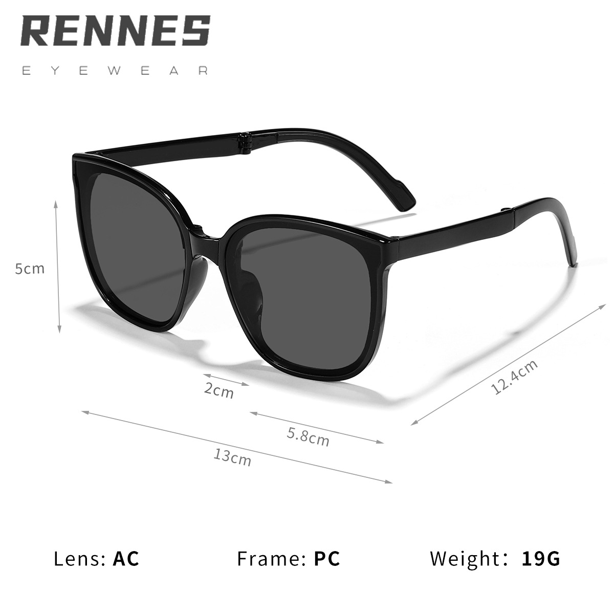 Niños nuevo de alta calidad portátil plegable cuadrado moda todo-Partido UV gafas de sol UV400