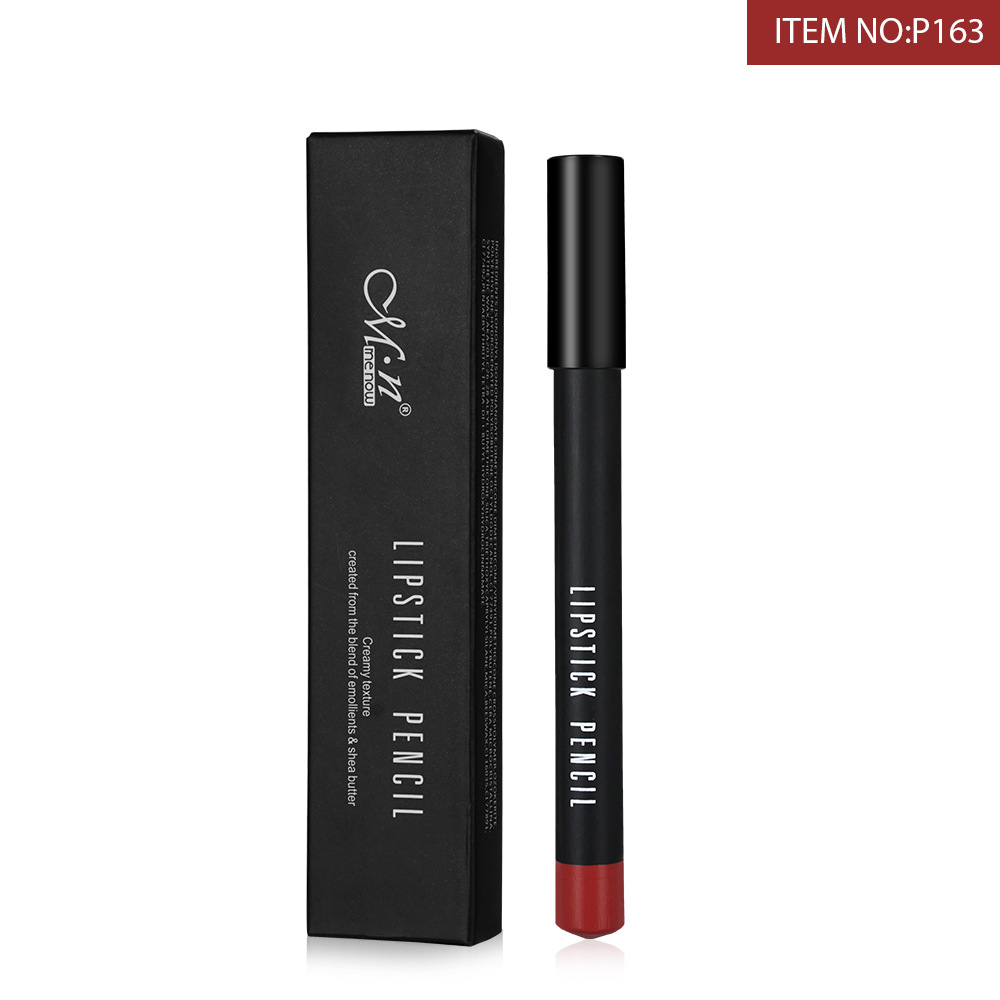 menow non-stick cup 12cm thick wooden stick lipstick matte hook Lip liner pen P163 with pen sharpener details Picture