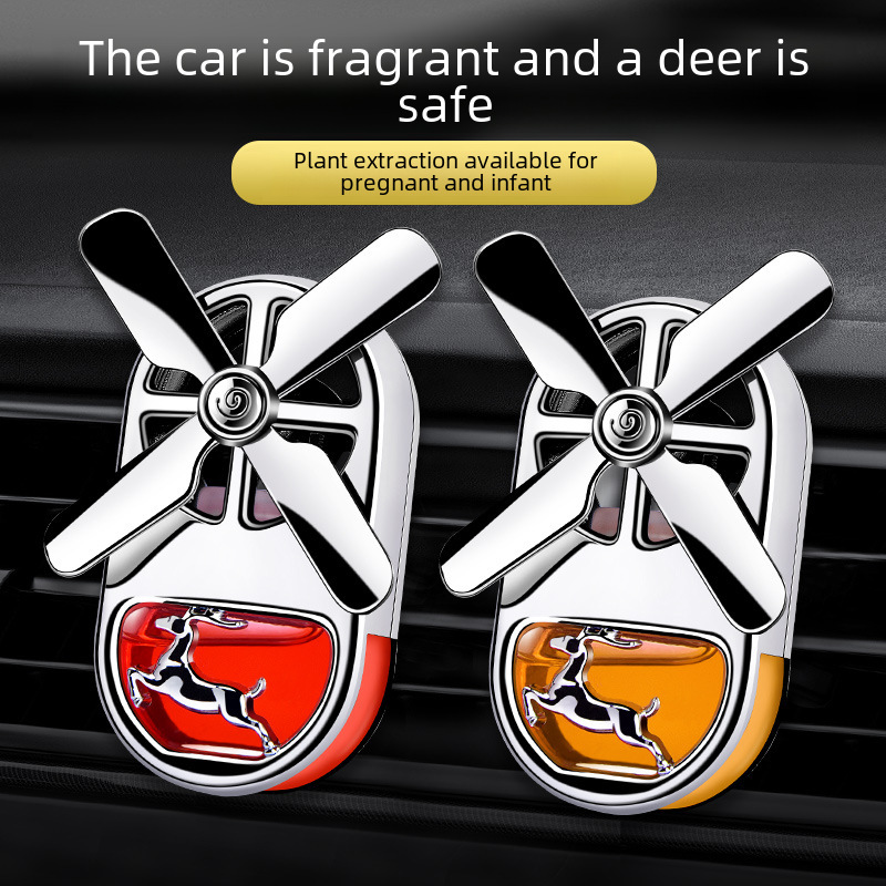 【Cross-border】New Car Perfume with Deer Design for Peaceful Journey, Car Air Freshener, Air Conditioning Vent Decorative Interior Accessory