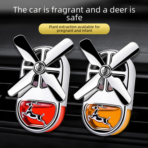 【Cross-border】New Car Perfume with Deer Design for Peaceful Journey, Car Air Freshener, Air Conditioning Vent Decorative Interior Accessory