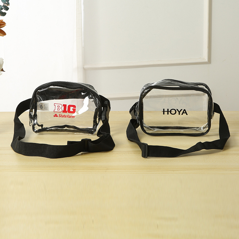 PVC透明拉链包定制 防水旅行洗漱用品收纳包便携外出腰带包定做