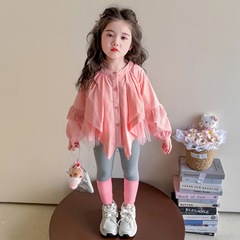女童秋装套装2025新款洋气儿童装早秋穿搭衬衫宝宝秋季衣服两件套