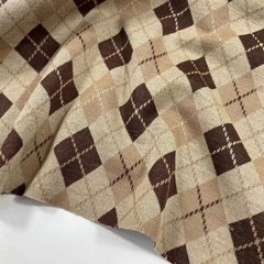 新しいニットジャカードヒョウ柄フラワー生地バッグ市松模様の文字愛ジャケットドレスハーフスカート