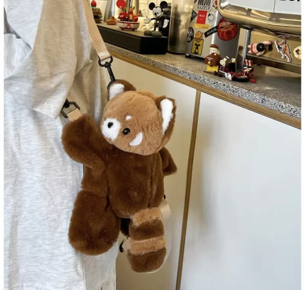 612g Weight Nylon Lining Material Zipper Closure Type Double Shoulder Straps Strap Type Casual, Shopping Occasion Plush Material Women's Backpack Backpack little bear, Dog, Sheep Pattern All Seasons Season Women's Gender Cute Style Cylindrical Shape Little Bear Dog Sheep Casual Shopping Women's Backpack 11