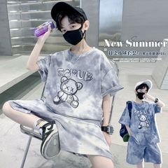 男童夏裝套裝2023新款中大童兒童裝男孩夏季洋氣炸街短袖兩件套潮