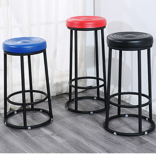 Bar Chair Round Bar Stool Iron Ktv Bar Mobile Phone Store Counter Front Desk Stool Commercial High Stool Chair