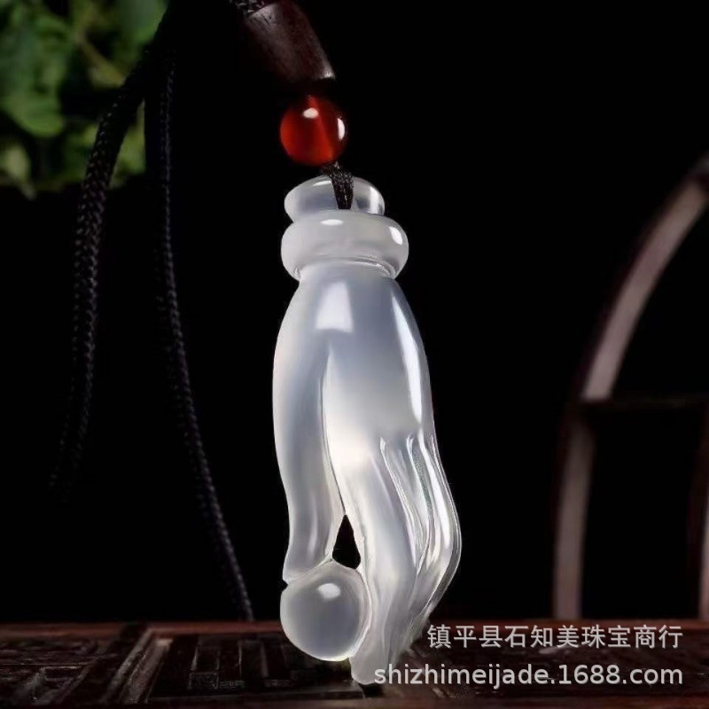 氷玉白玉弥勒仏玉ペンダント男女兼用瑪瑙祥雲ロック貔貅各種ペンダント在庫直販|undefined