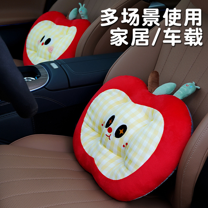 Cute almohada de manzana para niñas dormir ventana flotante almohada de tatami dormitorio sofá de oficina asiento de cintura almohada