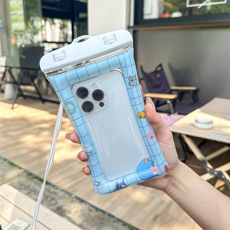 Bolsa impermeable para teléfonos móviles, bolsa de aire de dibujos animados, cubierta de pantalla táctil, bolsa impermeable para teléfonos móviles de 8 grados, bolsa impermeable para nadar, bolsa impermeable para buceo image 57