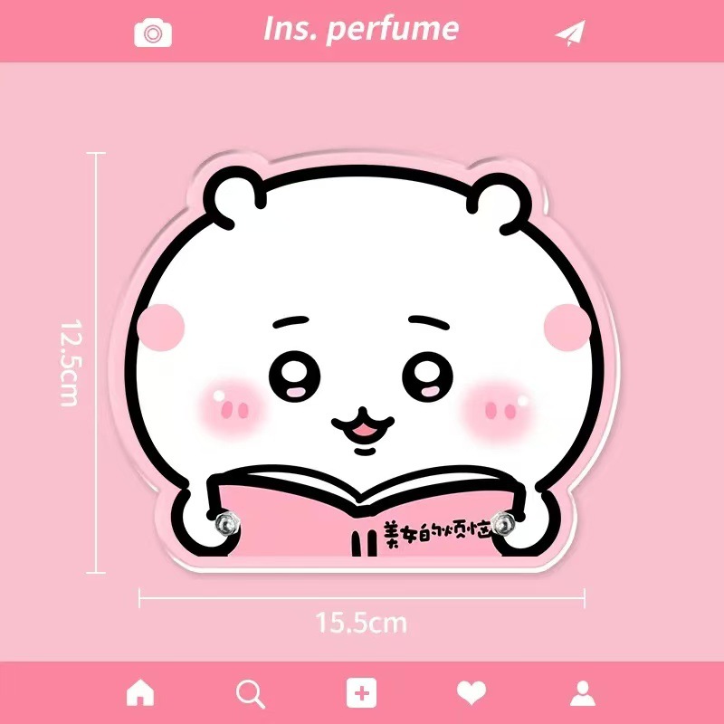 Pequeño libro rojo con el mismo estilo Sanrio kt cat Pacha marco de almacenamiento de gafas de perro lindo adorno de escritorio acrílico de alto valor image 8