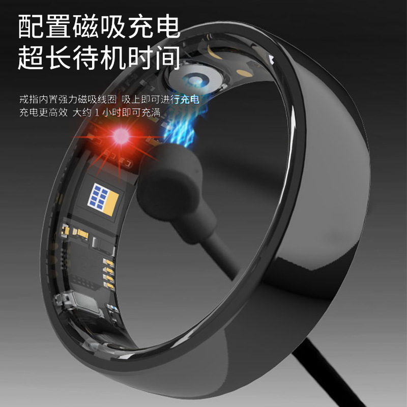 亚马逊陶瓷智能穿戴戒指心率血氧血压睡眠监测带nfc门禁运动指环|undefined