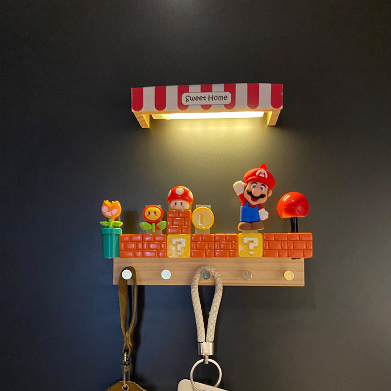 Super Mario Mario Key Hook Household Punch-Free Magnetic Creative Decorative Entrance Key Storage Hook
