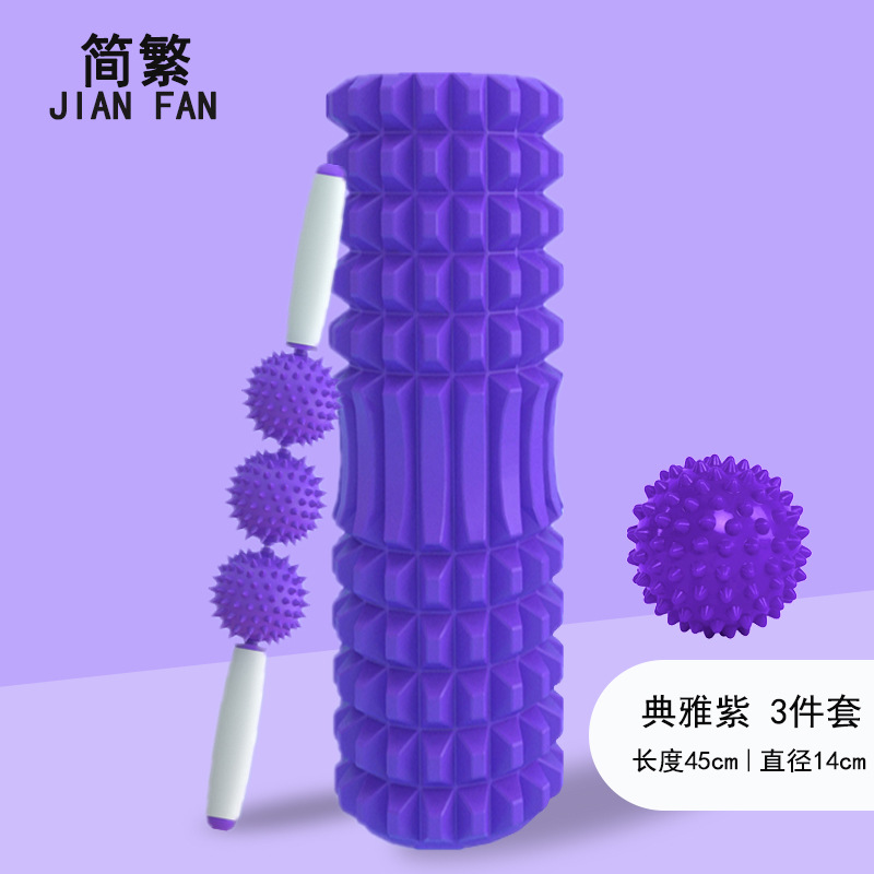 Espuma eje muscular relajación flaco becerro Lobo diente eje masaje palo yoga rodillo equipo de fitness yoga columna