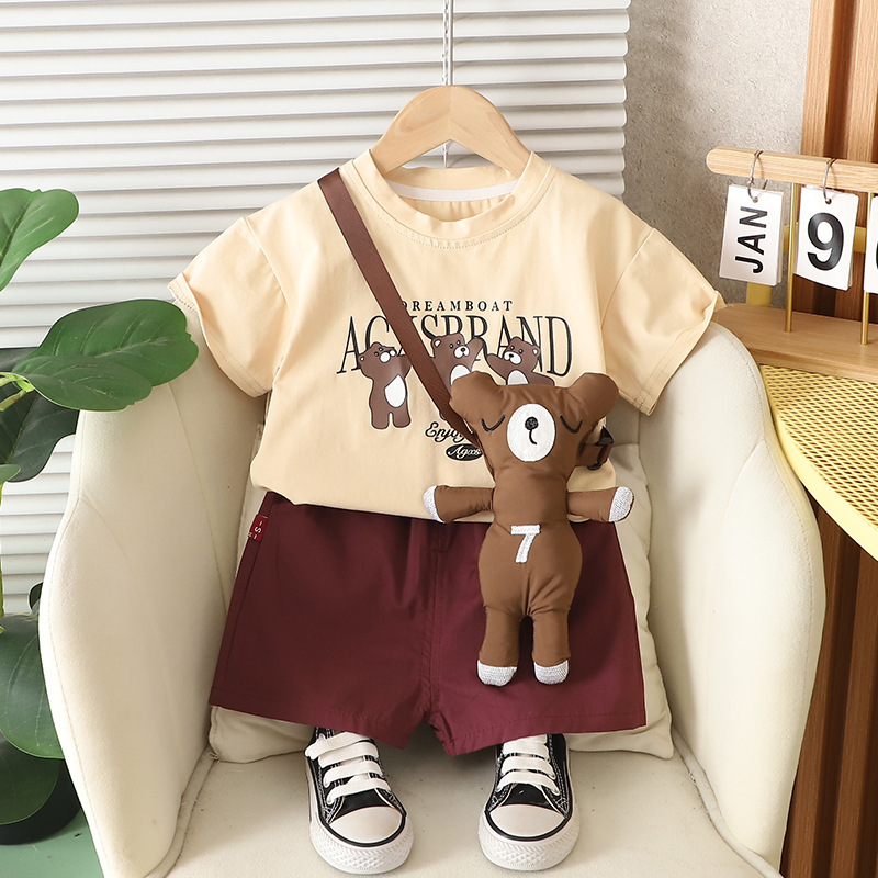 子供半袖セット夏男の子服女の子tシャツ赤ちゃん夏服服2025新しい子供服ファッション|undefined