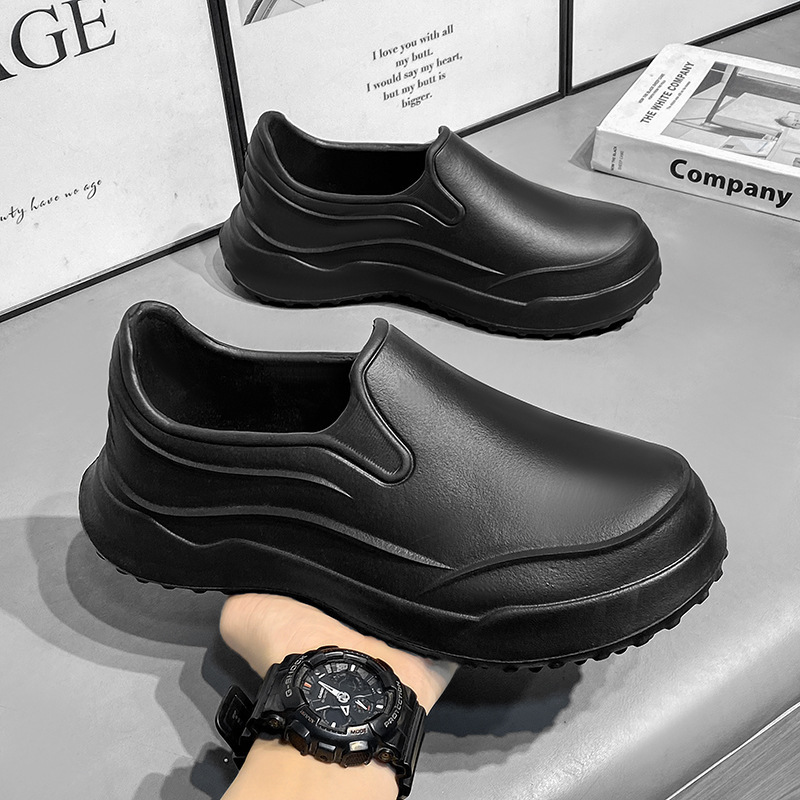 【工場卸売】ホテルやレストラン向けの男性用シェフシューズ、防水、耐油、滑り止め、軽量、耐摩耗性の作業靴|undefined