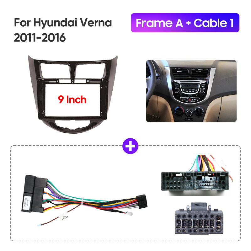 9inch Android Universal Car Navigator Dvd Suitable for Hyundai Rena Verna Face Frame Panel Modification Set