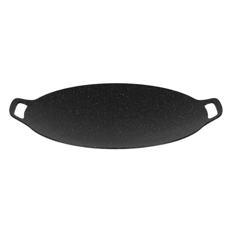 Korean-style convenient non-stick barbecue plate multi-functional outdoor camping card stove teppanyaki baking plate maifan stone frying pan
