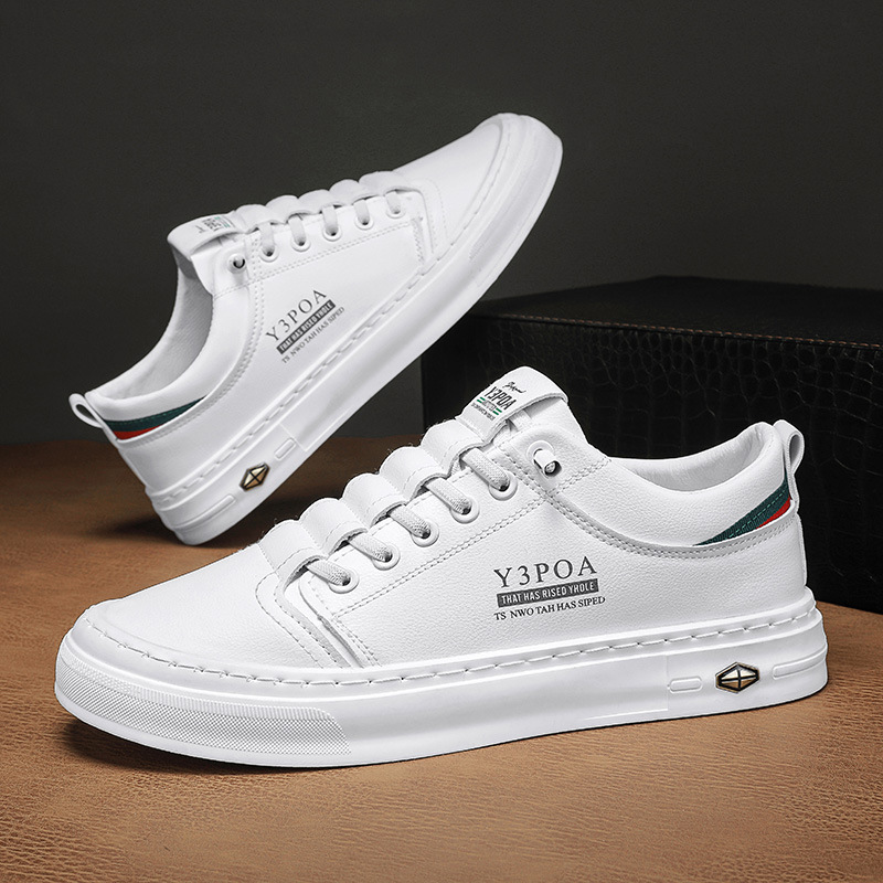 Chaussures décontractées homme slip-on légères baskets blanches_voghion.com