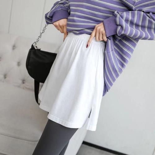 Women's Autumn/Winter Hoodie Base Layer with Skirt, Overlapping Hem to Cover Bottoms, Versatile Short Skirt for Wholesale