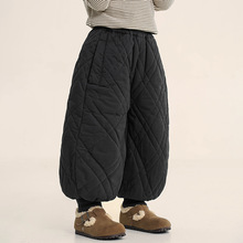 畅果童装男童夹棉裤子冬装儿童一体绗棉加厚束脚裤中小童外穿棉裤