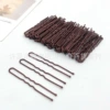 Brown U-shaped hair clips, 20 pcs/pack (6cm is more commonly used)