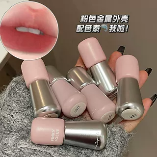 PinkyFocus丝绒雾面唇釉哑光不易掉色素颜显白口红学生党平价唇釉