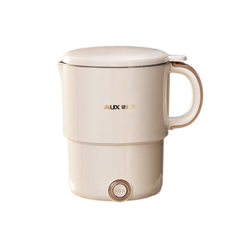 OX todo acero hervidor plegable viaje de negocios hervidor portátil de acero inoxidable taza de agua eléctrica mini hogar