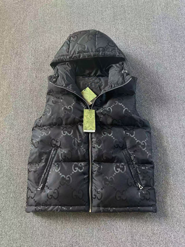 90白鸭绒双G尼龙连帽拉链男士羽绒马甲羽绒背心men feather vest|undefined