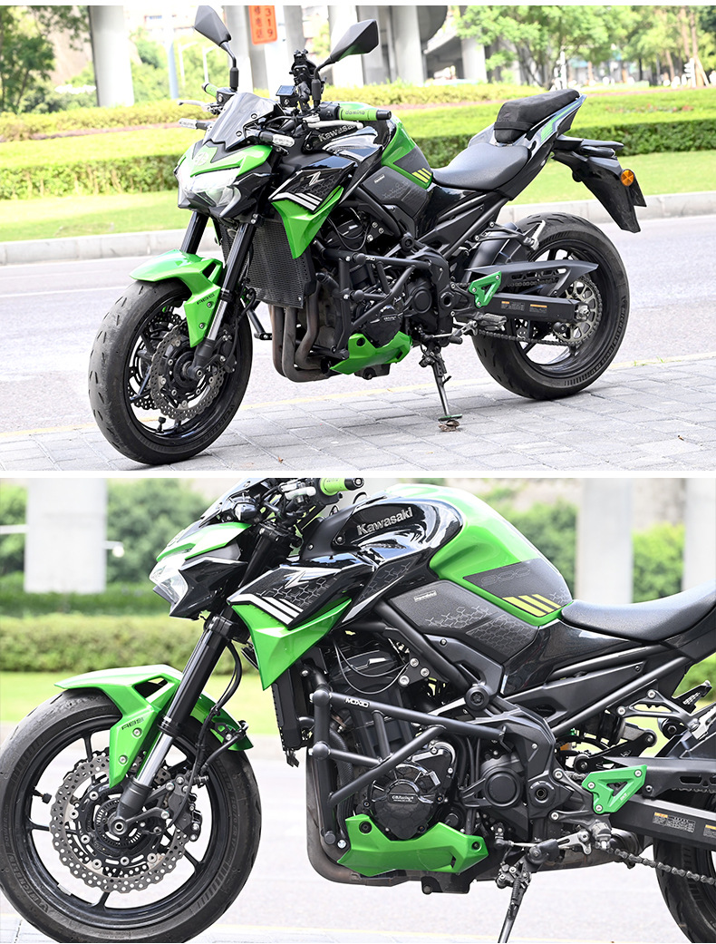 Suitable for Kawasaki Z900 Bumper Anti-Fall and Anti-Collision Spring Head Racing Bar Motorcycle Front Guard Bar Modification Accessories