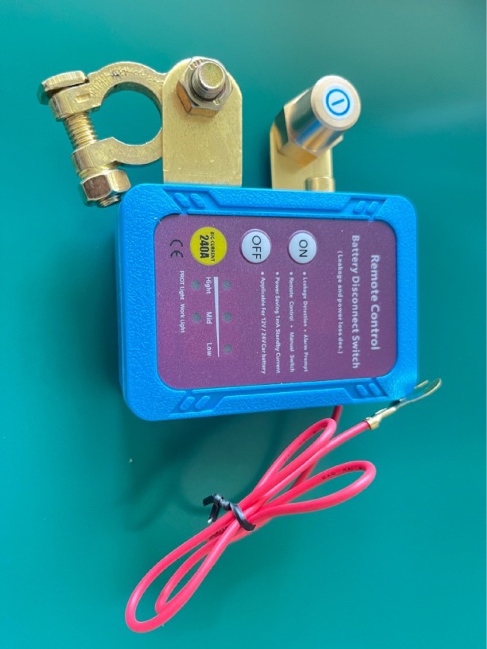 Cut-Off Switch 12V240A Remote Battery Disconnect Switch Automatic Power Off Switch for Car Auto Truck Marine