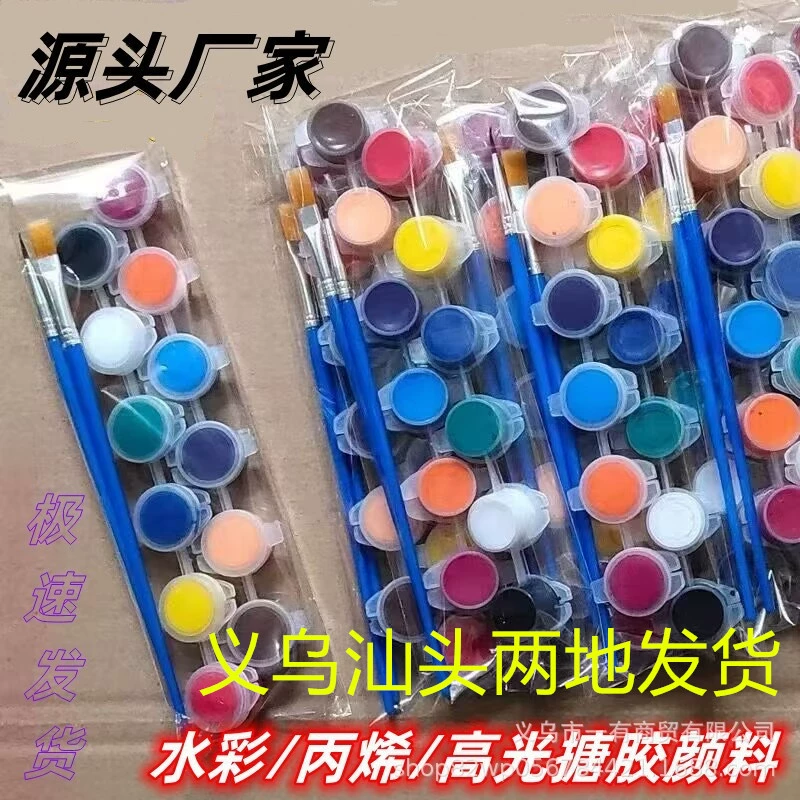 12-цветный костюм с акриловой краской, Детская 6-цветная доска для рисования пальцами, цветное заполнение, сделай сам, ручная роспись, 8-цветная пигментная полоса