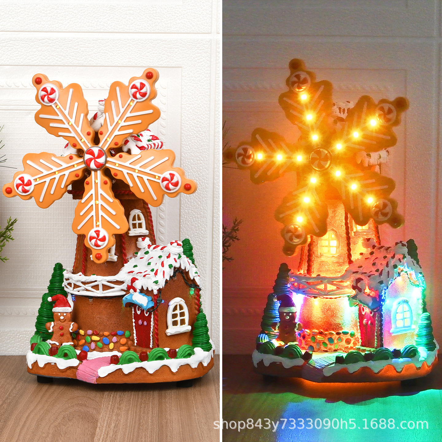 Decoraciones de Navidad luminosas caja de música caja de sonido bolas de cristal regalos para niños regalos adornos de resina de escritorio