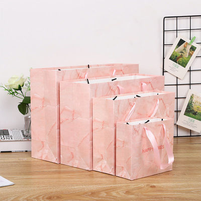 Gift bags wholesale ins Gift Bags Pink Marble Bag Shopping bag Return ceremony portable paper bag Manufactor