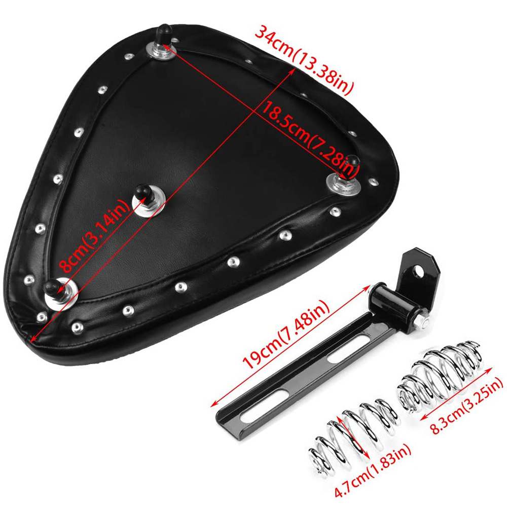 Motorcycle Harley cruise Prince car modified Iron Horse 400 universal retro spring single seat bag with iron plate set