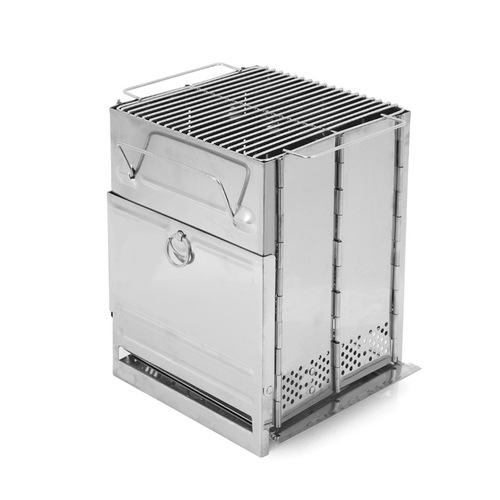 Portable stainless steel folding barbecue charcoal barbecue stove outdoor camping wood stove heating stove large
