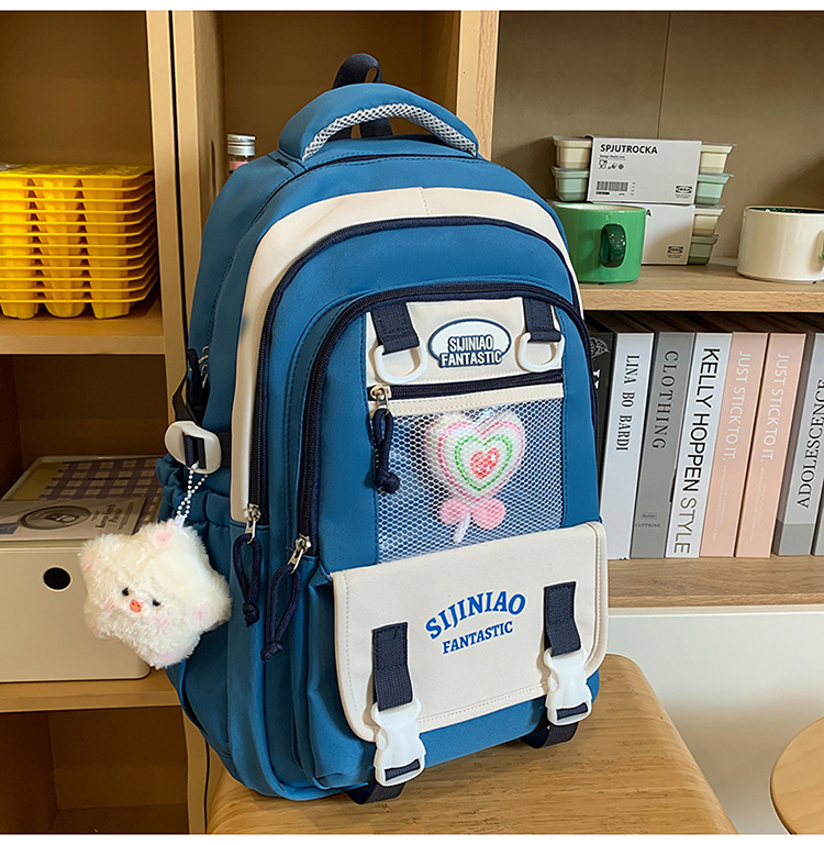 Mochila de alto valor, linda y dulce, mochila de viaje de ocio de gran capacidad, mochila escolar simple y versátil para estudiantes de secundaria