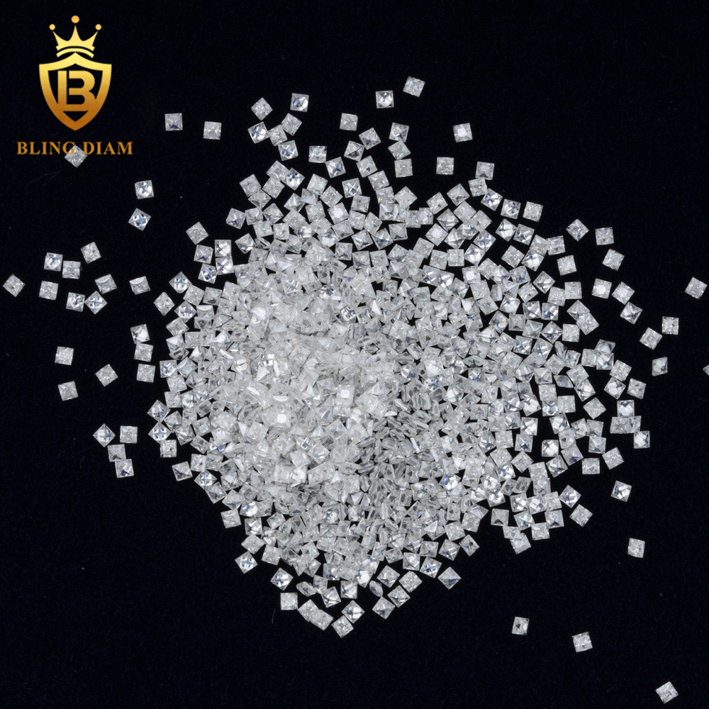 梧州产地超白D色GH色VVS1公主方莫桑石批发 量大质优亮晶宝石