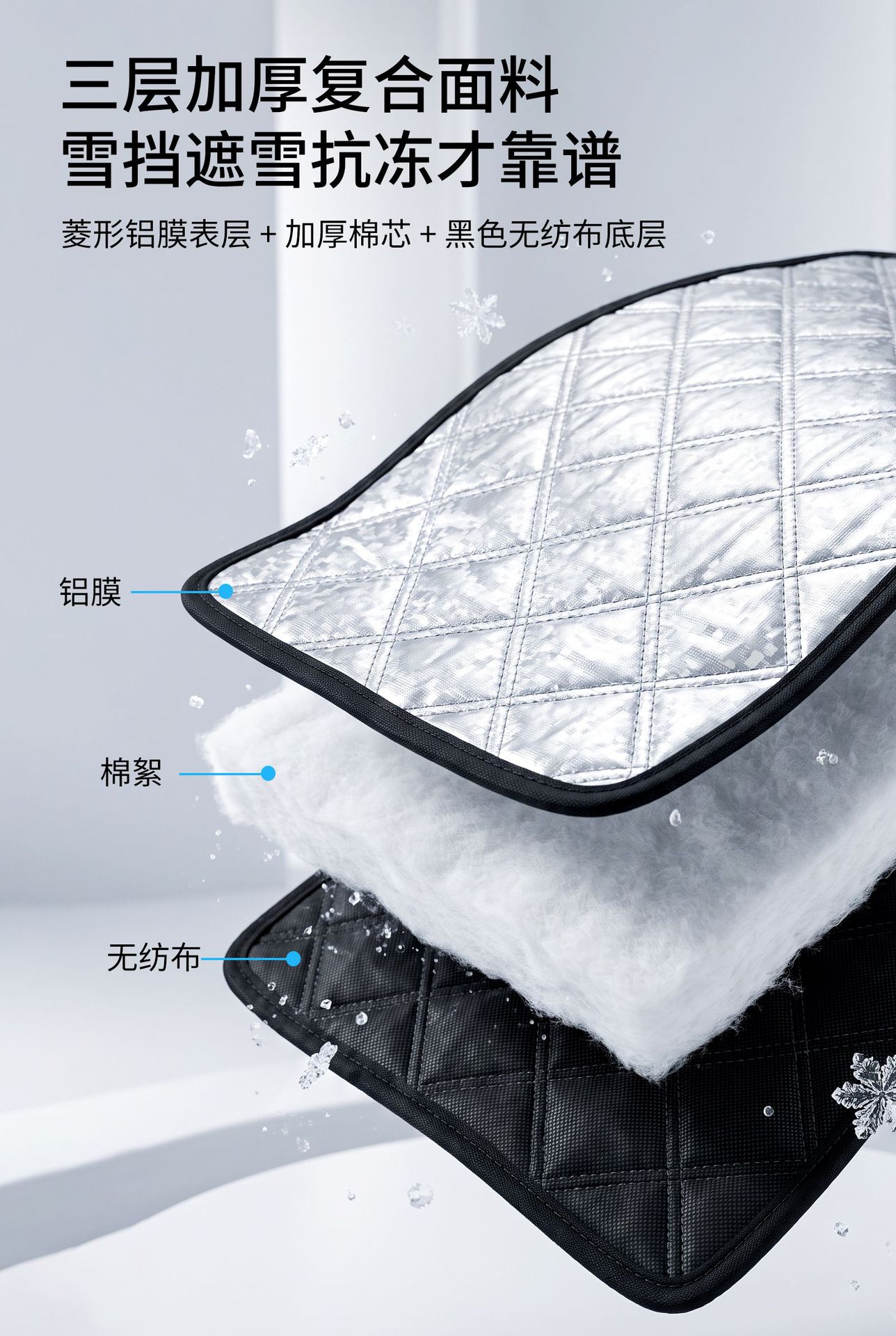 【Premium Selection】RV Front Windshield Cover for Snow Protection, Sun Protection, Heat Insulation, and Frost Prevention