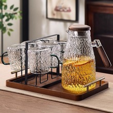 冷水壶家用大容量耐高温玻璃凉水壶白开水杯套装加厚扎壶冰箱水壶