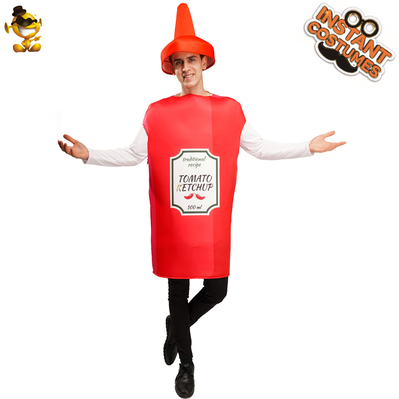Pareja mostaza salsa de tomate traje Cosplay traje etapa traje Halloween carnaval mascarada