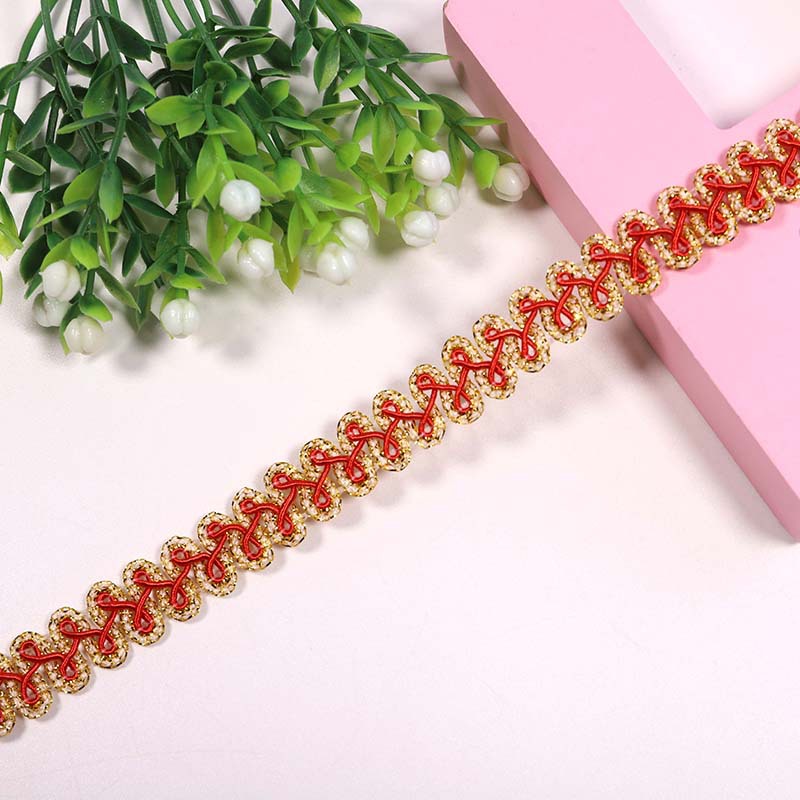 Spot 1.2cm color oro y plata accesorios de encaje accesorios de ropa 32 colores ciempiés borde de espigan encaje