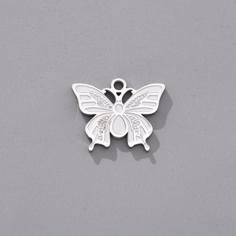 Varios accesorios de collar colgante de metal de acero inoxidable mariposa love DIY accesorios de joyería con pulsera combinada