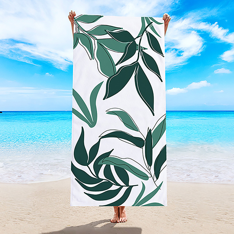 Toalla de playa transfronteriza, toalla de secado rápido, toalla de baño de microfibra, comercio exterior, Amazon, chal de natación con estampado digital europeo y americano