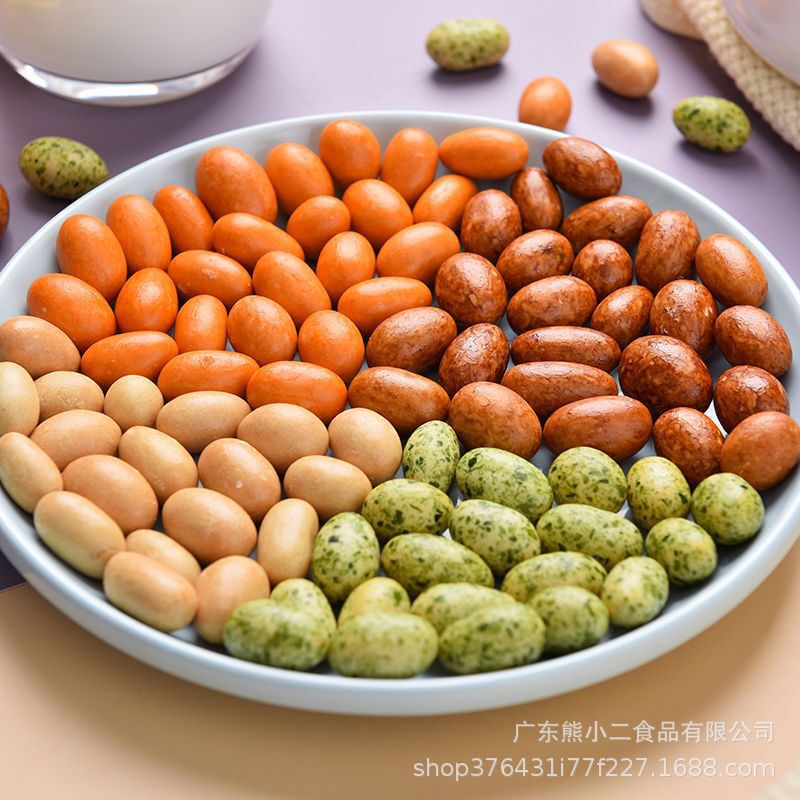 批发价多彩鱼皮花生鱼皮老式花生豆脆皮花生米怀旧休闲下酒菜零食|undefined