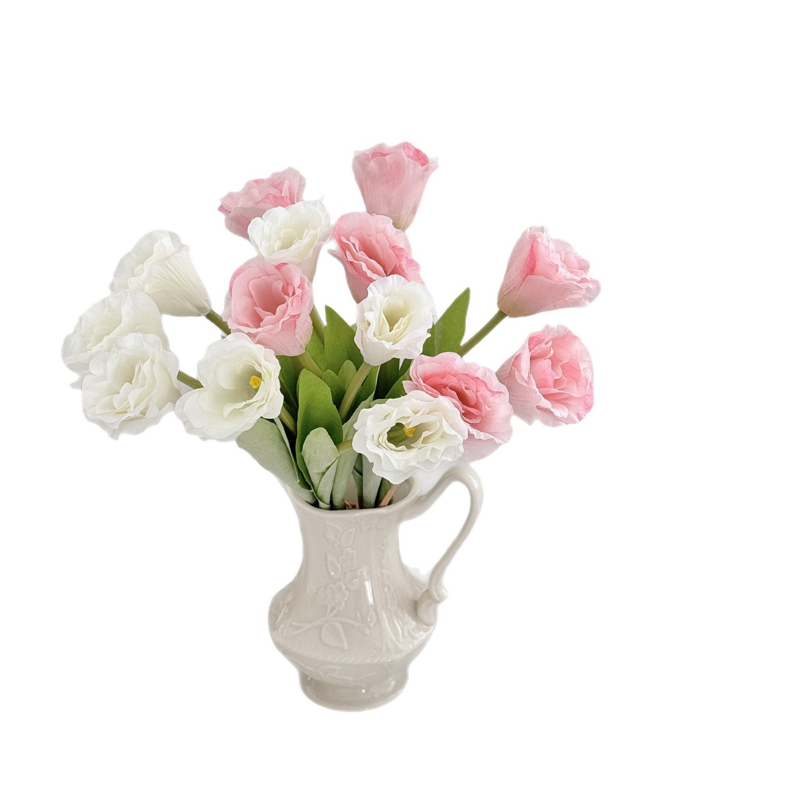 Estilo coreano simple Eustoma flor artificial ramo de mano flor falsa sala de estar mesa decoración del hogar flores accesorios de fotografía