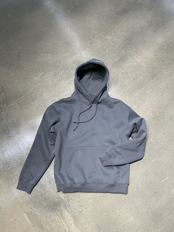 Men's Clothing high street high weight 330 grams plus velvet solid color high street fashion brand hooded long sleeved sweater hoodies_voghion.com