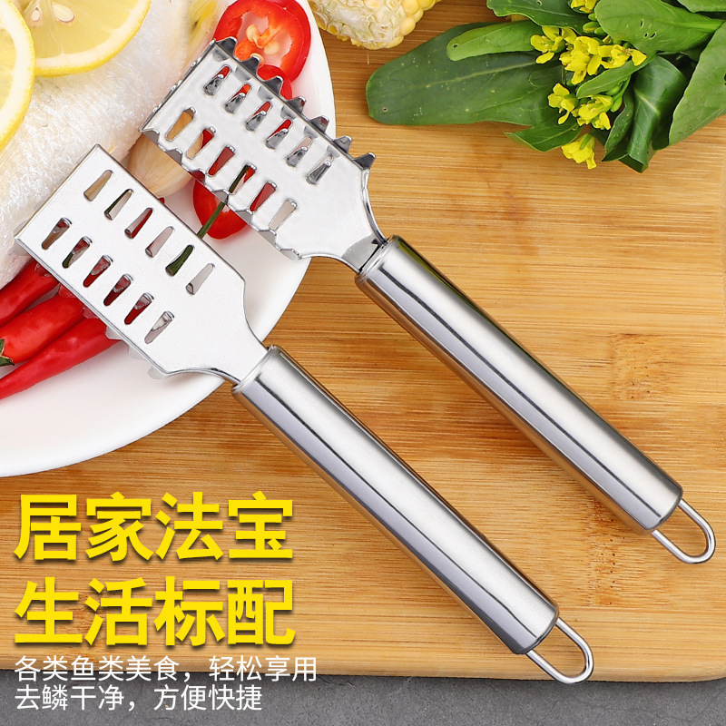 acero inoxidable multifuncional escamas de pescado matador de cocina escamas cepillo de eliminación de escamas de pescado herramienta doméstica