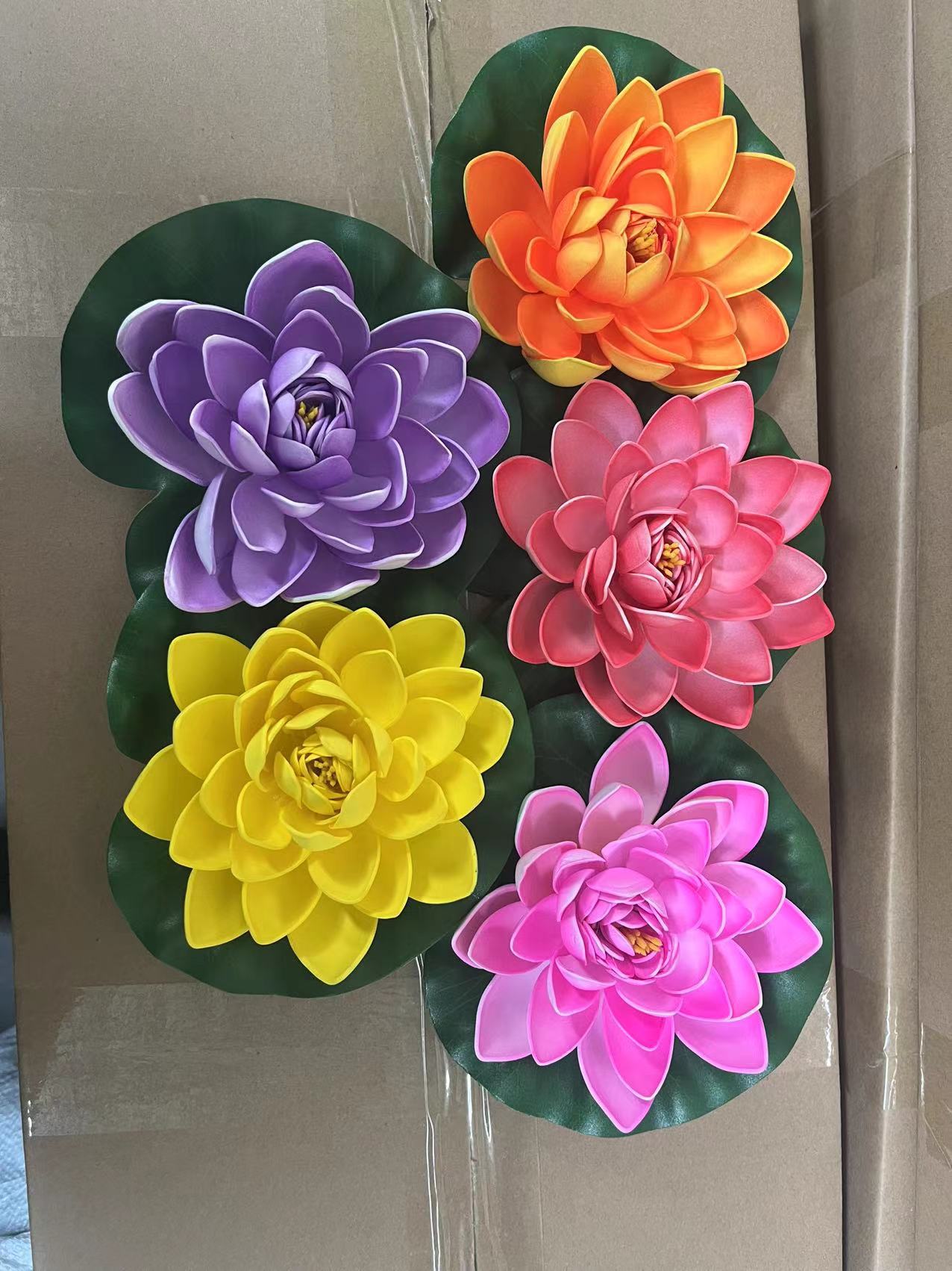 18CM石膏珠荷花新